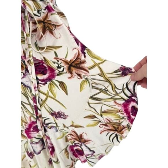 🌸 NWT Anthropologie (The Odells)  Romantic Floral Wrap Maxi Dress - Size M 🌸 - Picture 4 of 12